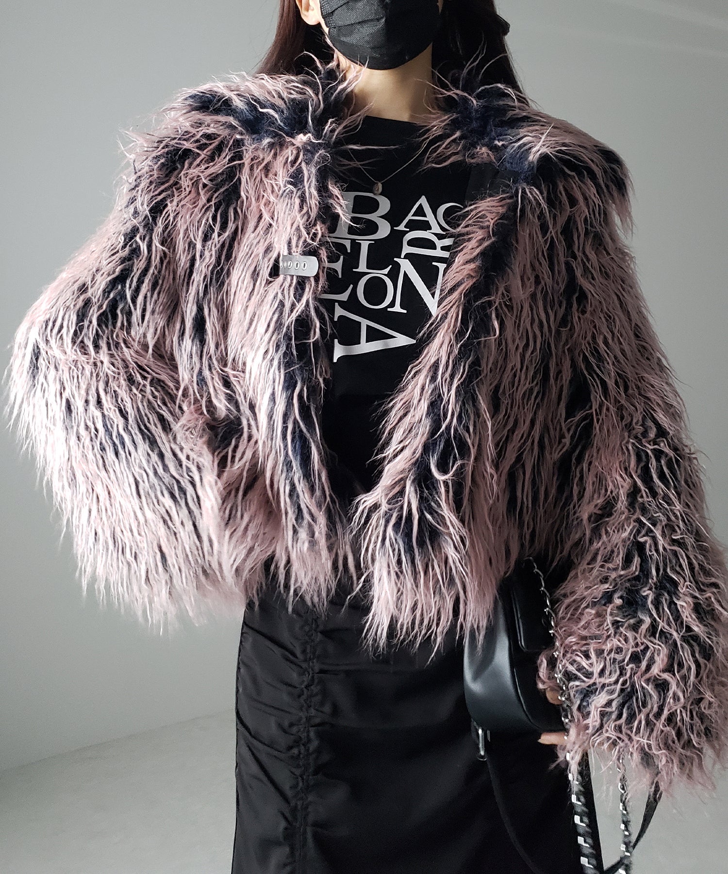 【 2color 】グラデーションシャギーファーモンスターボリュームコート/ gradation shaggy fur monster volume coat