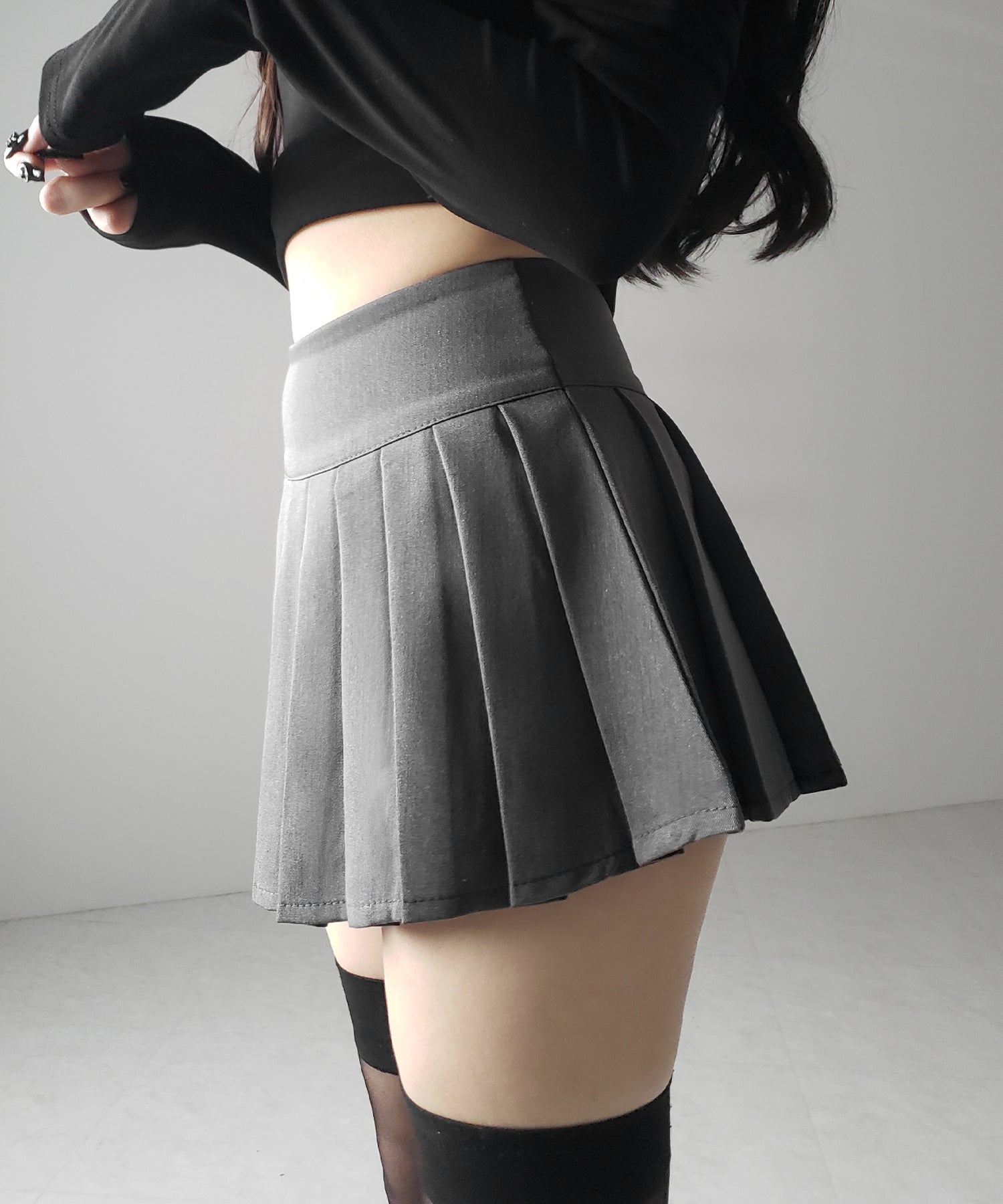 プリーツマイクロミニスカパン / pleated micro mini skirt pants