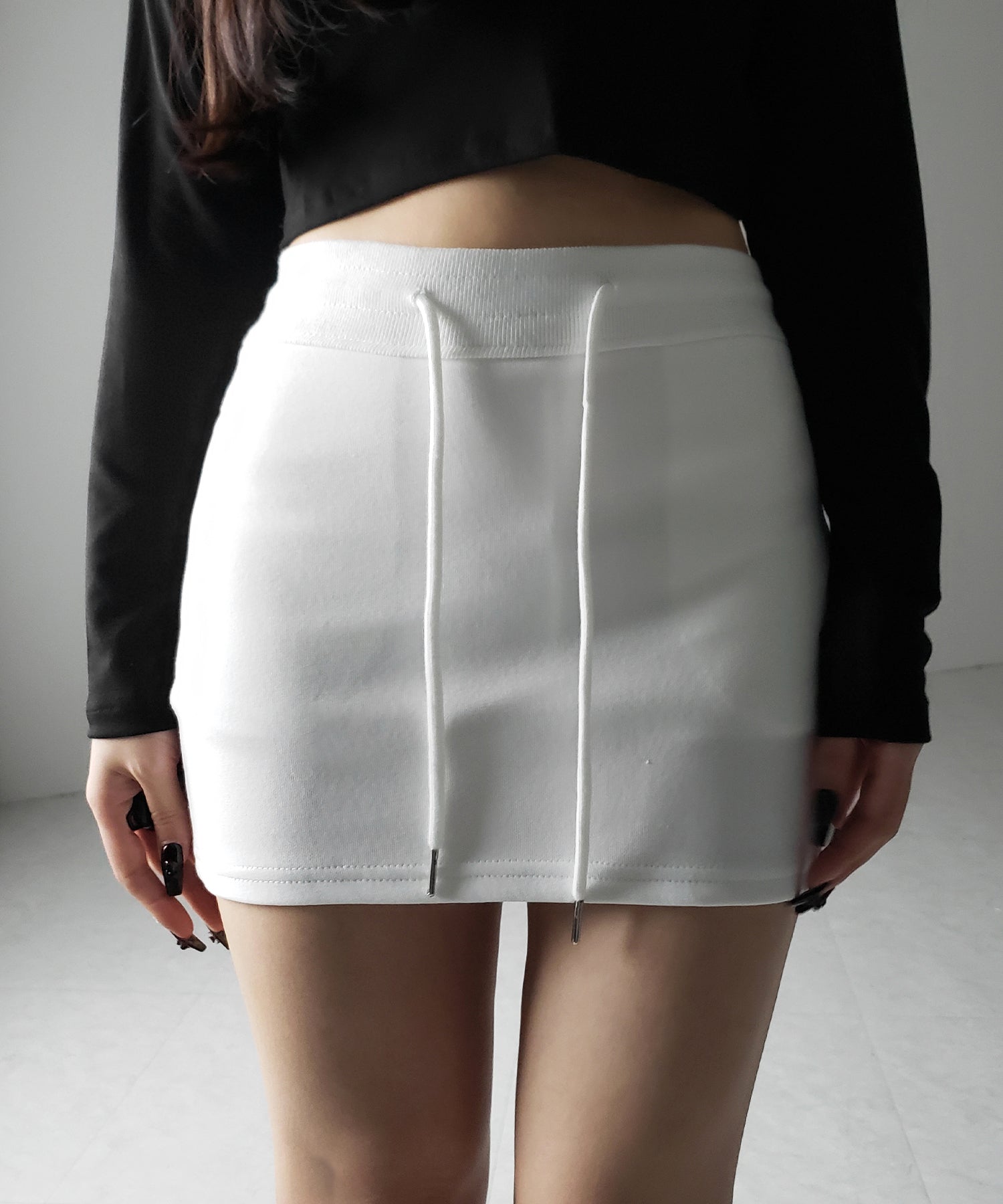 ハイウエストスウェットタイトミニスカート / high waist sweat tight mini skirt