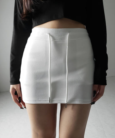 ハイウエストスウェットタイトミニスカート / high waist sweat tight mini skirt