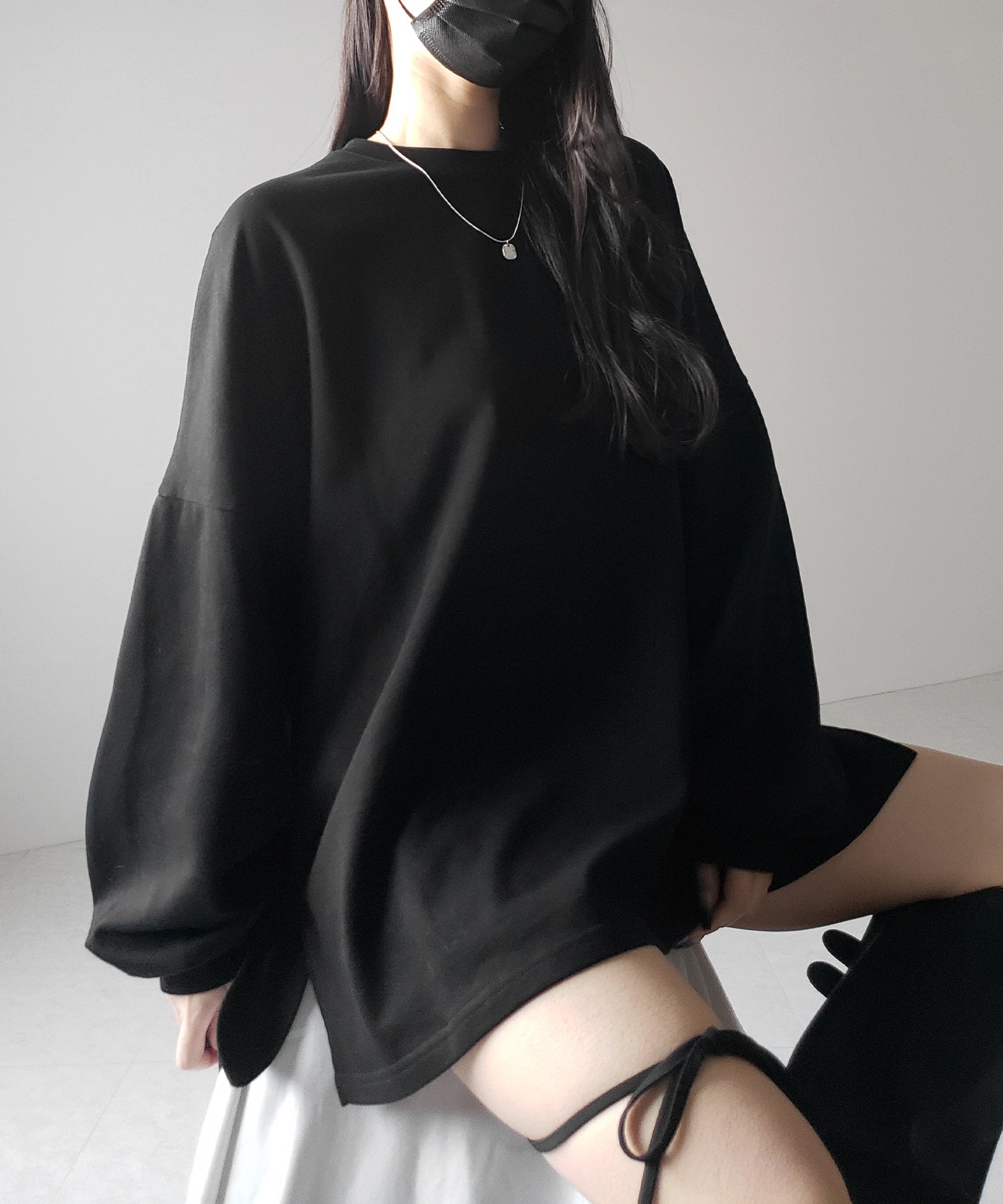 【 3color 】ボリュームスリーブBIGスウェットロンT / big sweat long Tee