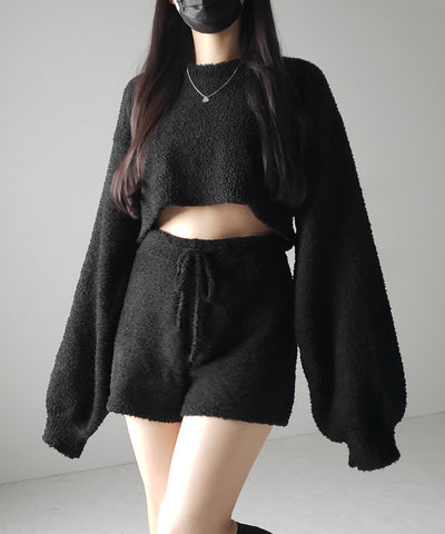 【 セットアップ可能 】マシュマロタッチショートプルオーバー / marshmallow touch short pullover