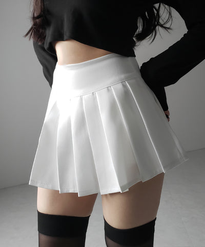 プリーツマイクロミニスカパン / pleated micro mini skirt pants