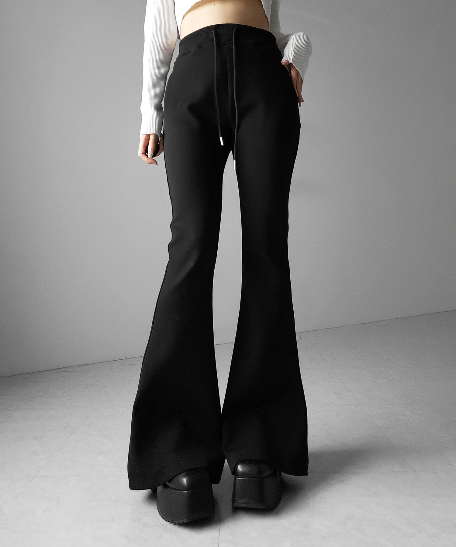 ハイウエストワンホンスウェットフレアパンツ / high waist wanghong sweat flare pants