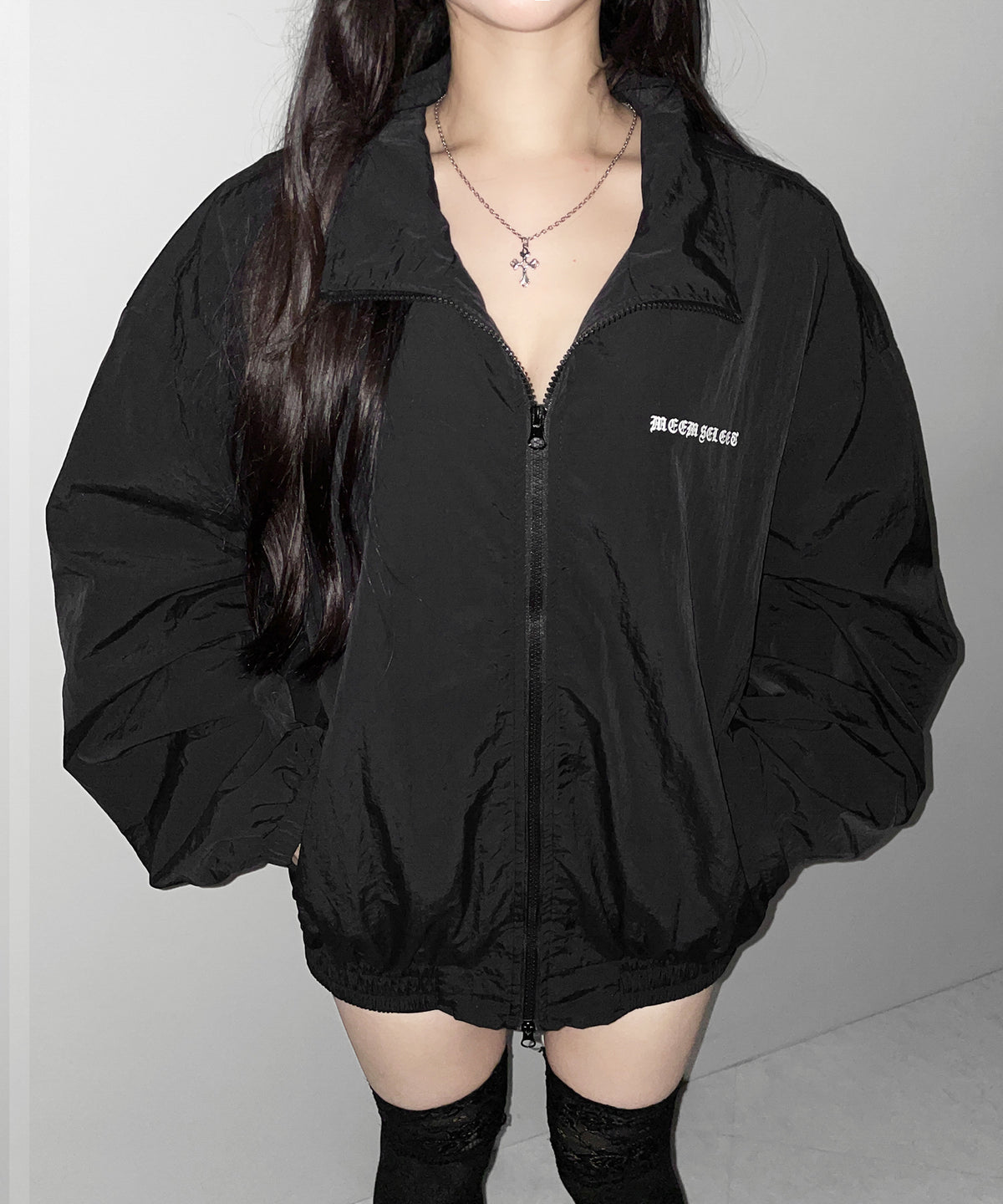 グランジロゴナイロンジャケット / grunge logo nylon jacket