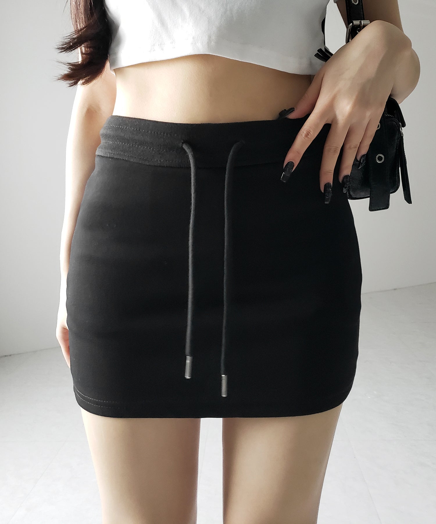 ハイウエストスウェットタイトミニスカート / high waist sweat tight mini skirt