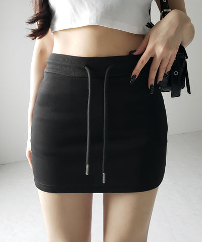 ハイウエストスウェットタイトミニスカート / high waist sweat tight mini skirt