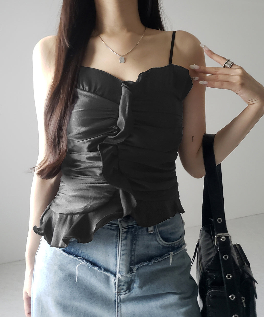 【 2color 】オーガンジーボリュームフリルビスチェ / organdy volume Frill Bustier