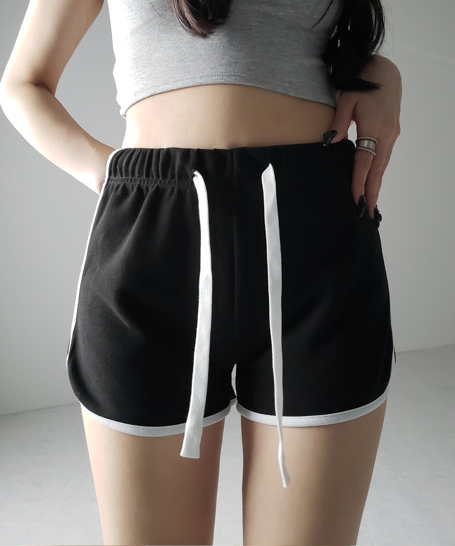 【 3color 】サイドラインパイピングスウェットショートパンツ / sideline piping sweat short pants