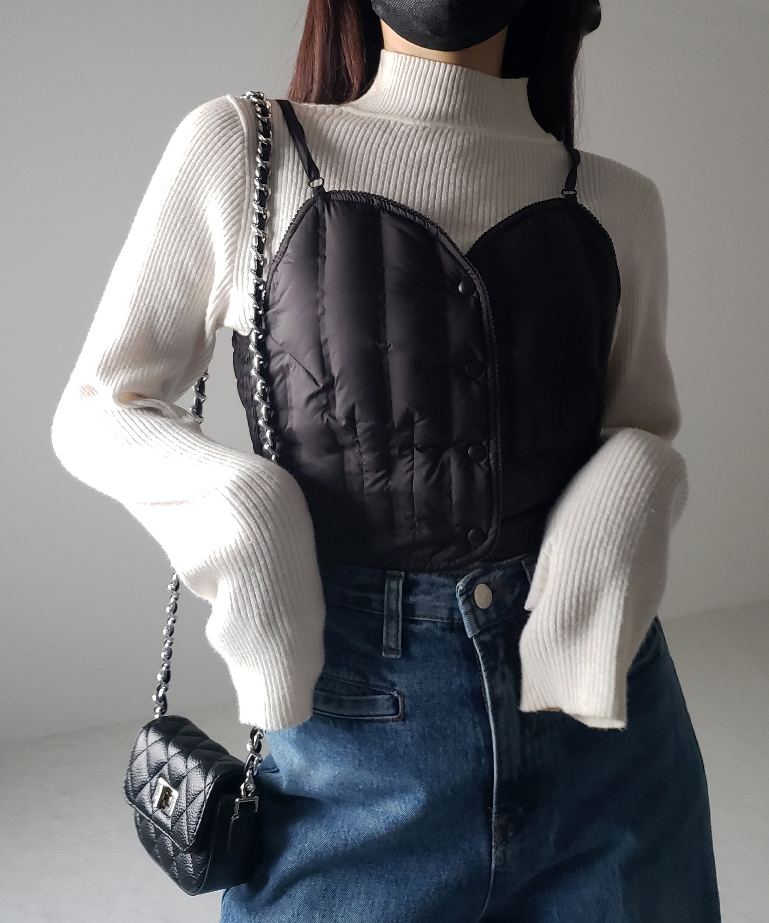 【 2color 】ダウンベストキャミビスチェ