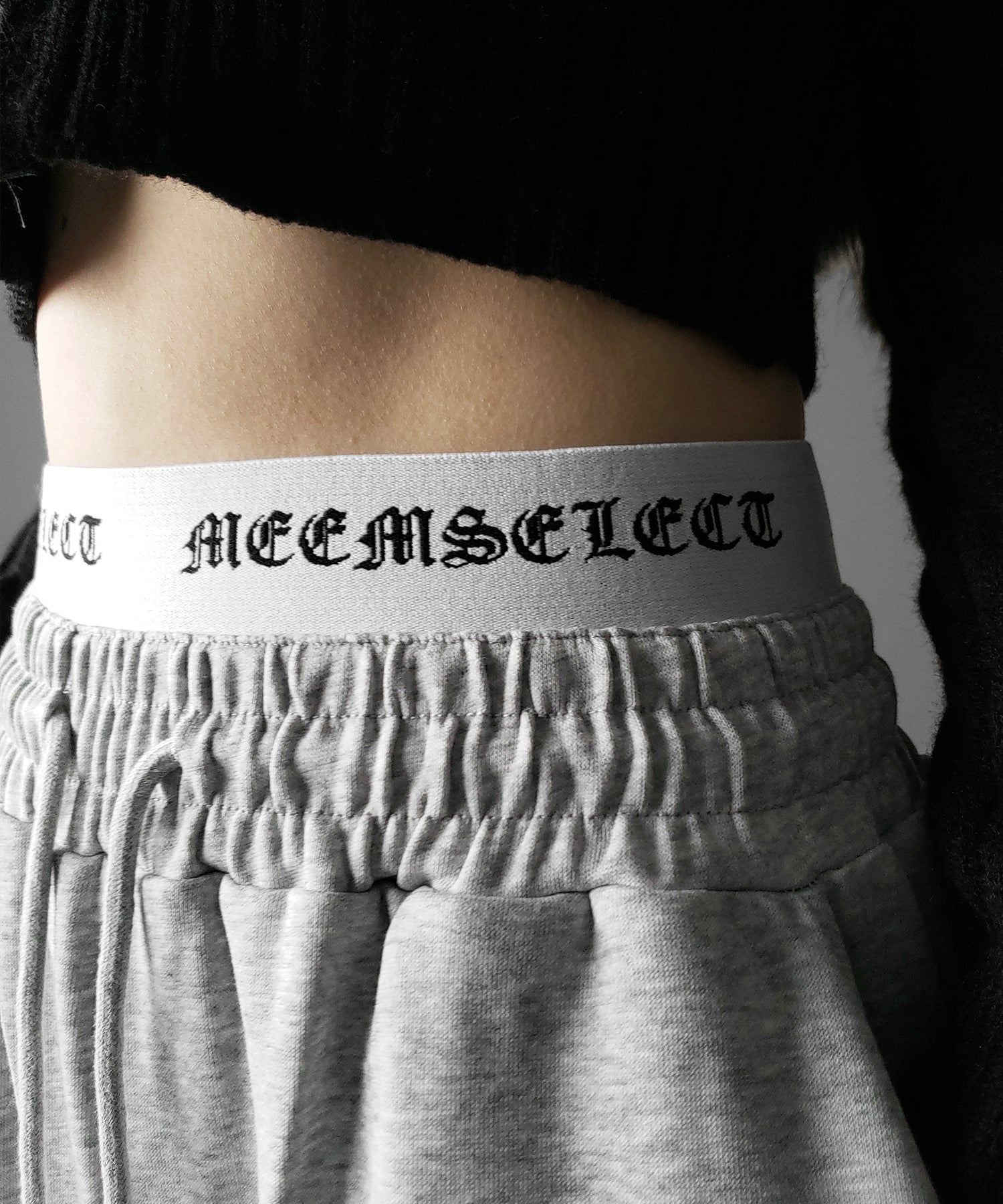 ウエストグランジロゴスウェットワイドパンツ / waist grunge logo sweat wide pants