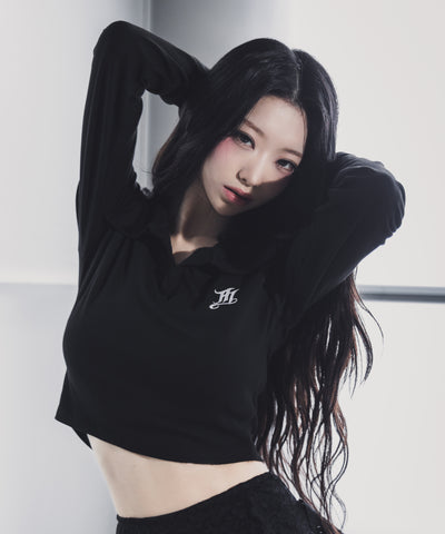 M LOGO スキッパーショートTシャツ / M LOGO skipper neck short T-shirt