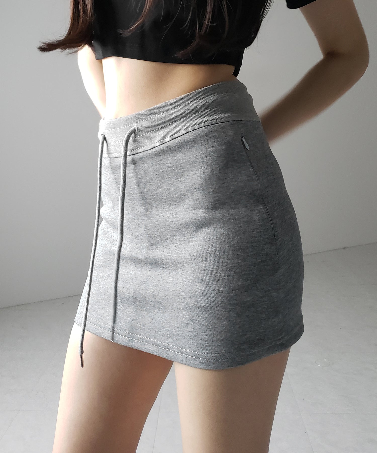 ハイウエストスウェットタイトミニスカート / high waist sweat tight mini skirt