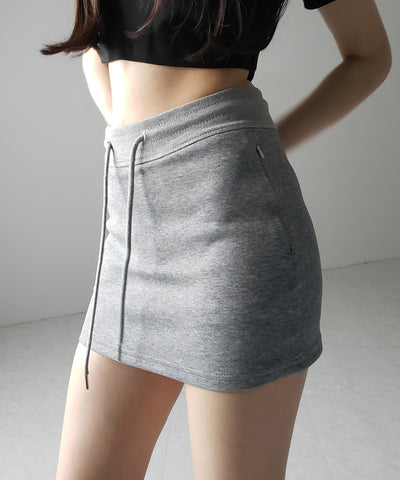 ハイウエストスウェットタイトミニスカート / high waist sweat tight mini skirt