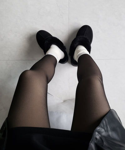 【 220デニール 】あったか裏起毛ストッキングフェイクタイツ