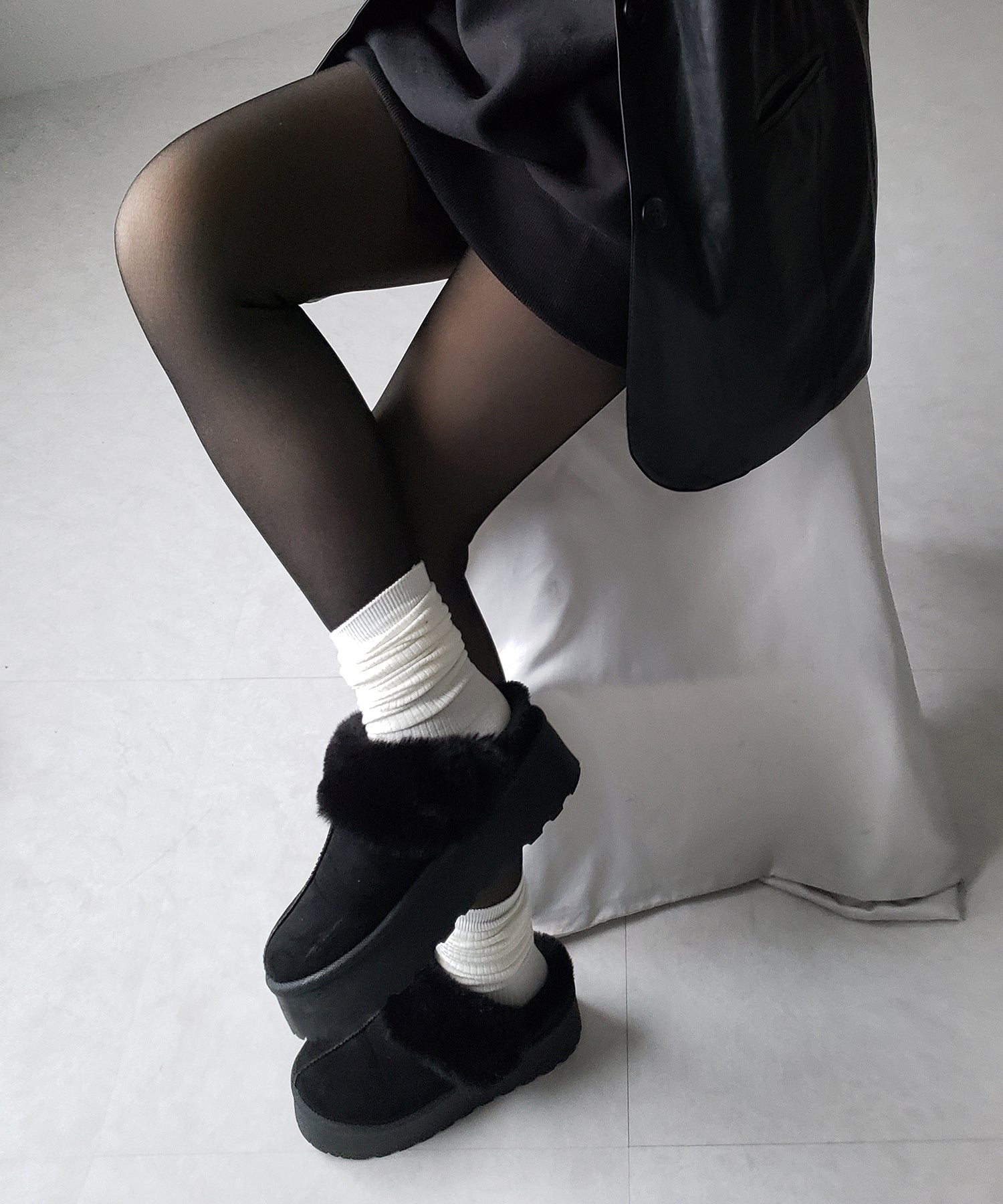 【 220デニール 】あったか裏起毛ストッキングフェイクタイツ