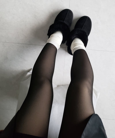 【 220デニール 】あったか裏起毛ストッキングフェイクタイツ