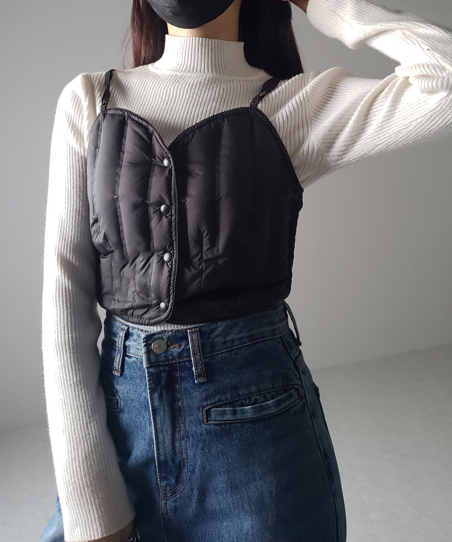 【 2color 】ダウンベストキャミビスチェ