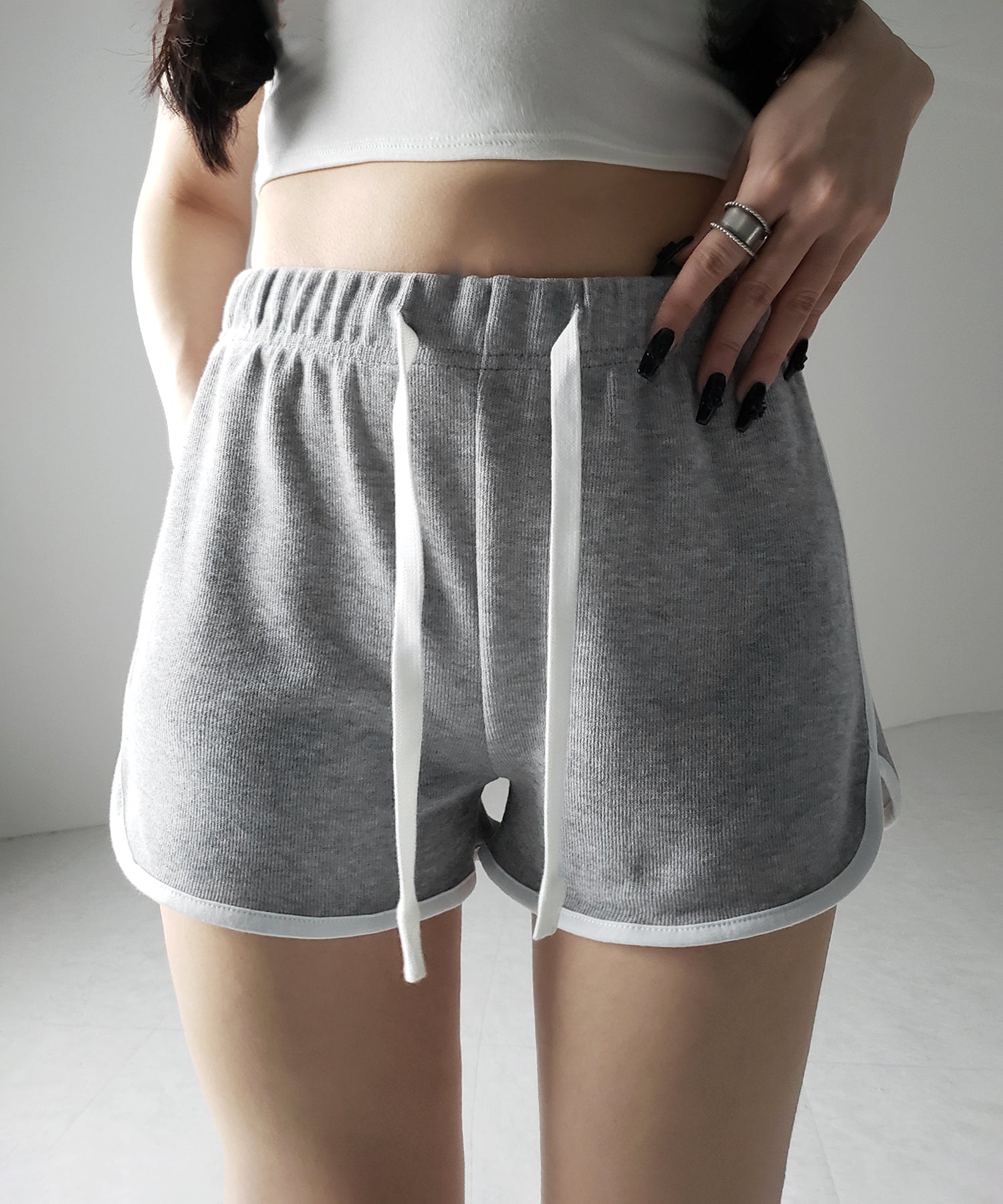 【 3color 】サイドラインパイピングスウェットショートパンツ / sideline piping sweat short pants