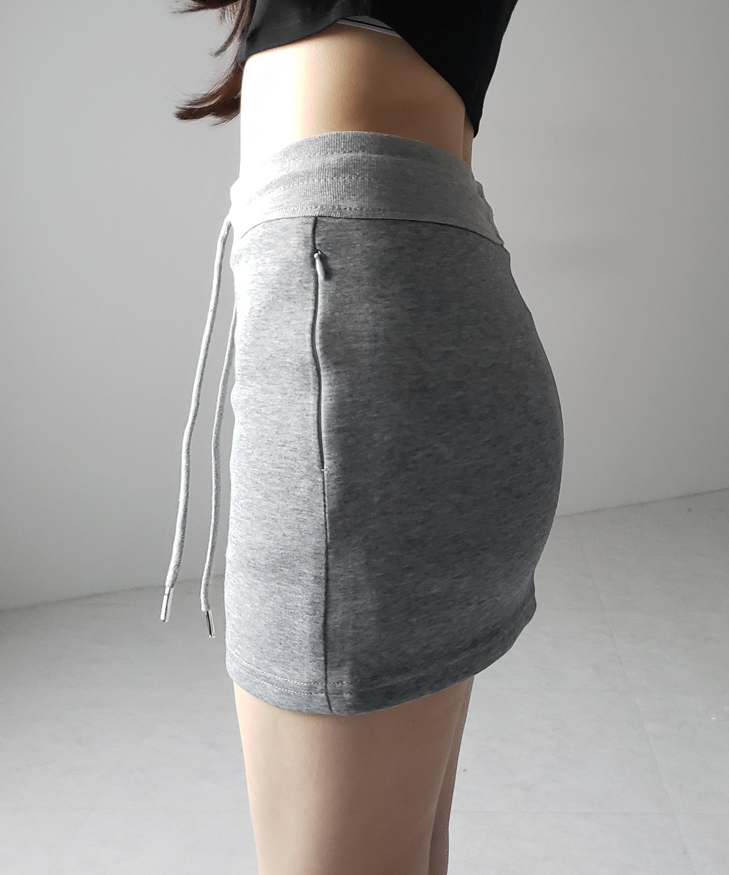ハイウエストスウェットタイトミニスカート / high waist sweat tight mini skirt