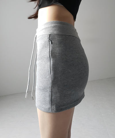 ハイウエストスウェットタイトミニスカート / high waist sweat tight mini skirt