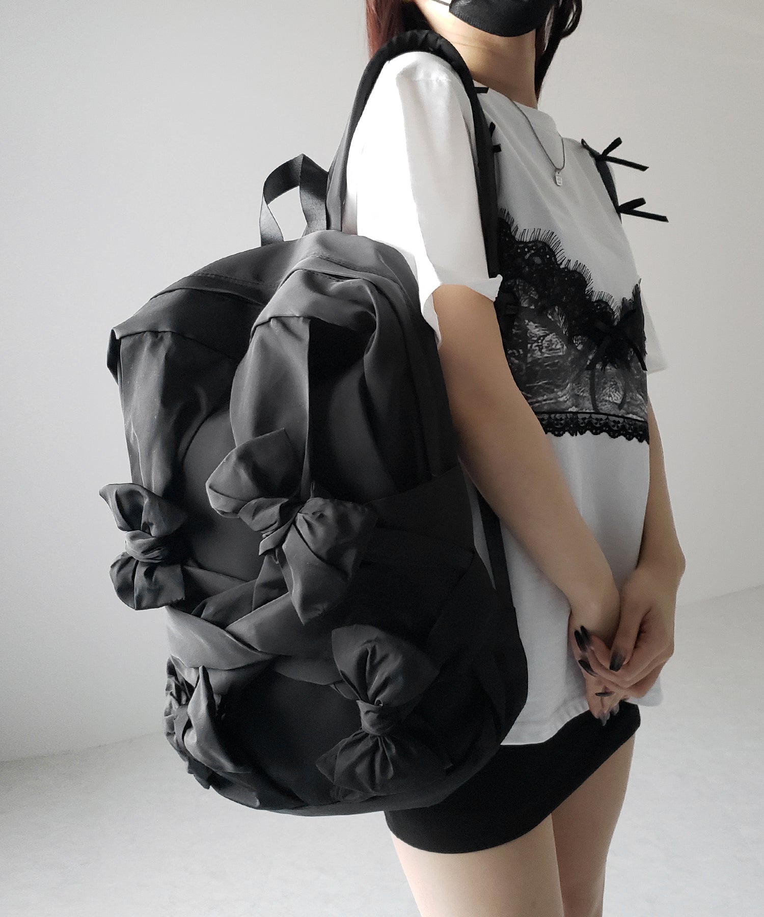 バレエコアリボンバックパック / ballet core ribbon backpack