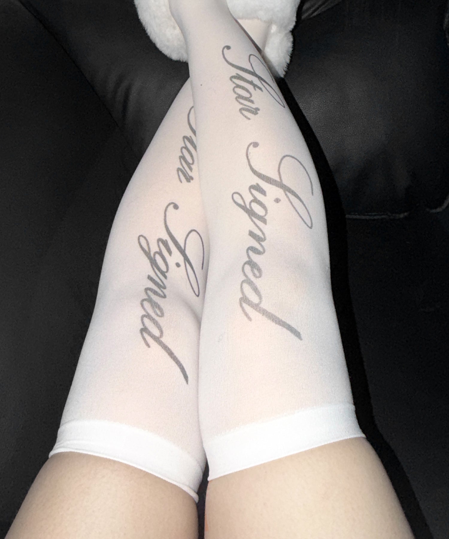 【 選べる3柄アソート 】レタリングロゴシアーニーハイソックス / lettering logo sheer knee high socks
