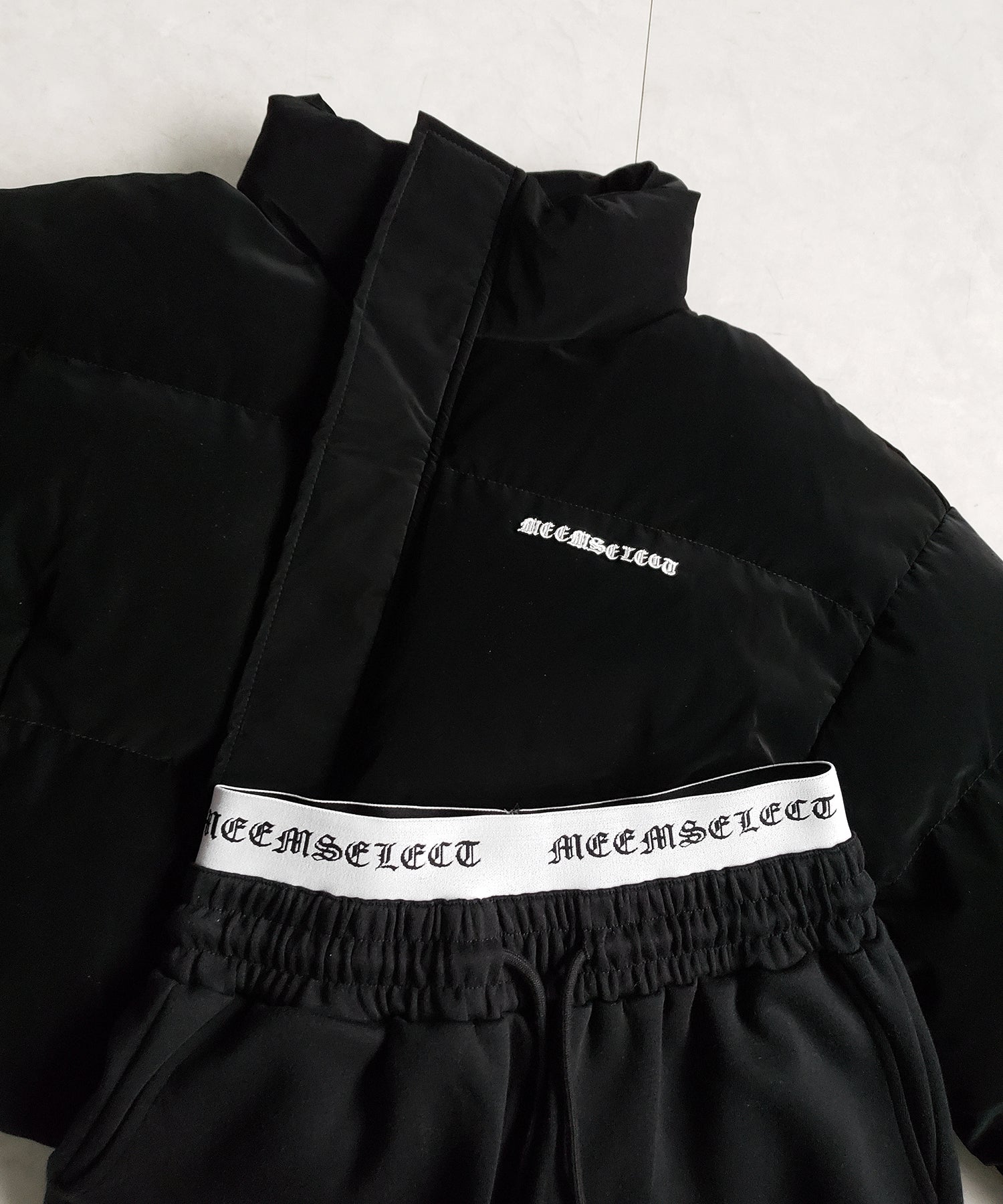ウエストグランジロゴスウェットワイドパンツ / waist grunge logo sweat wide pants