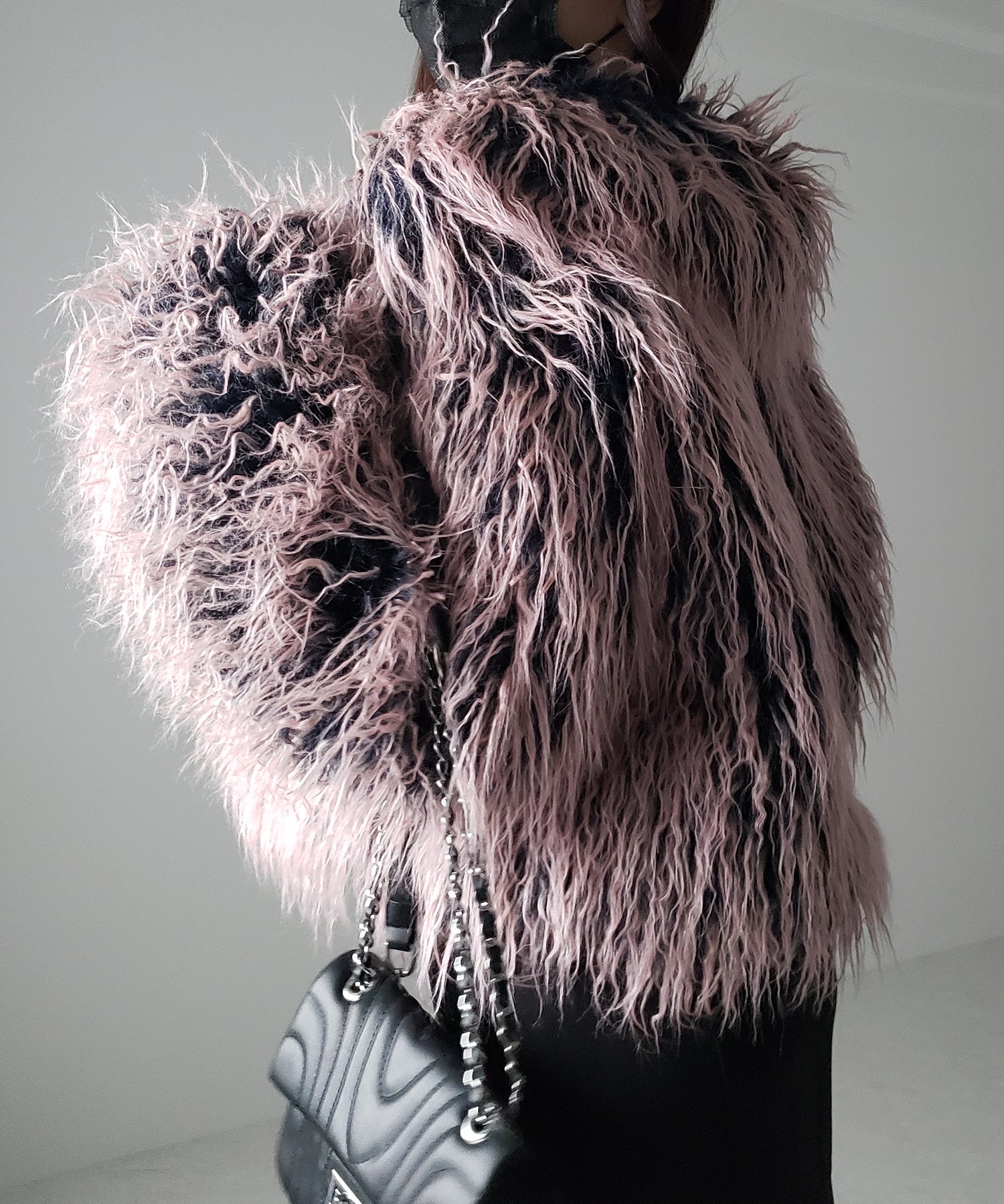 【 2color 】グラデーションシャギーファーモンスターボリュームコート/ gradation shaggy fur monster volume coat