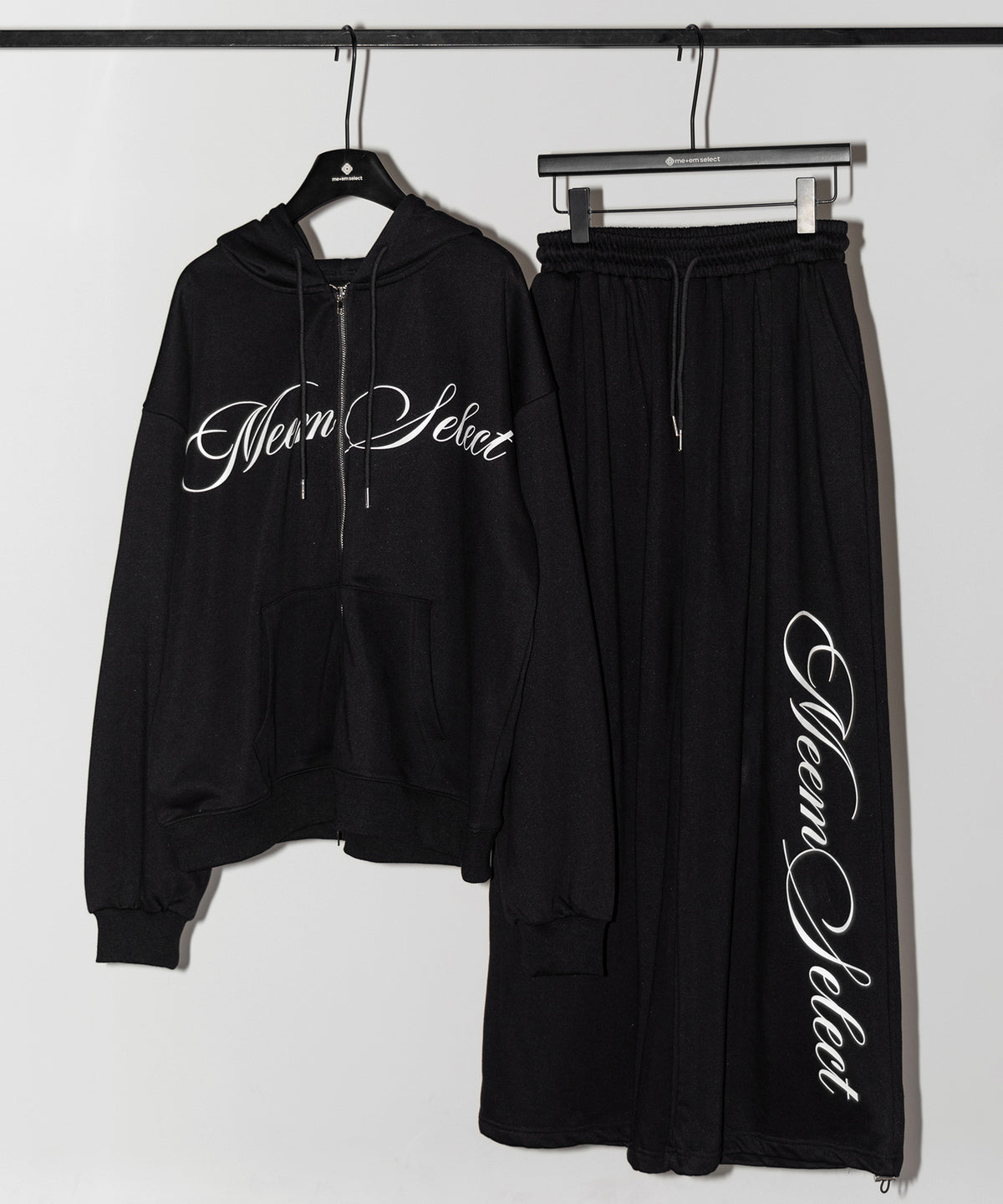 【 セットアップ可能 】レタリングロゴプリントダブルジップビッグパーカー / lettering logo print double zip BIG hoodie