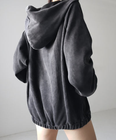 ピグメントヴィンテージ加工ジップアップパーカー / Pigment vintage zip-up hoodie