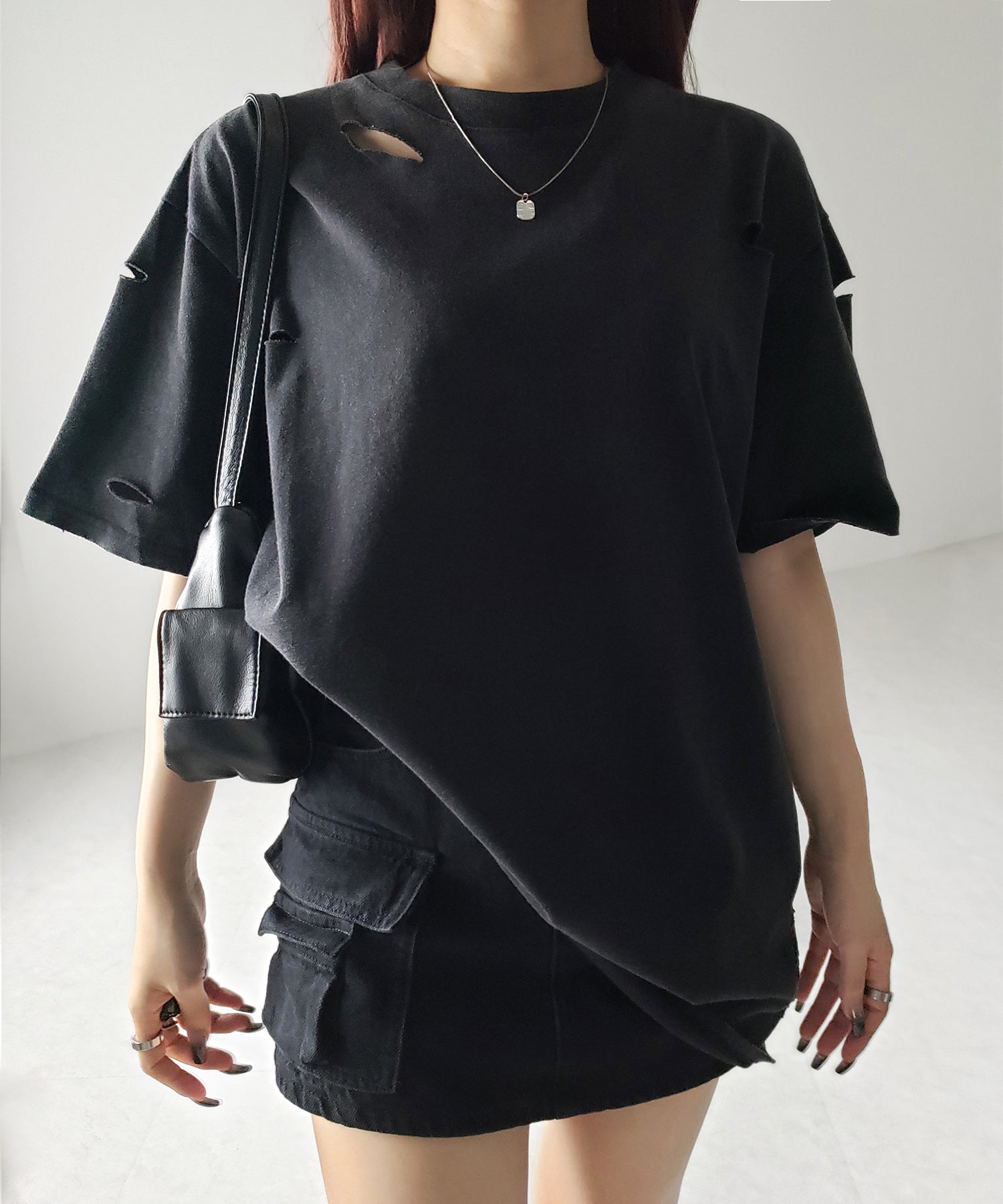 ピグメントダメージオーバーTシャツ / pigment damage over T-shirts