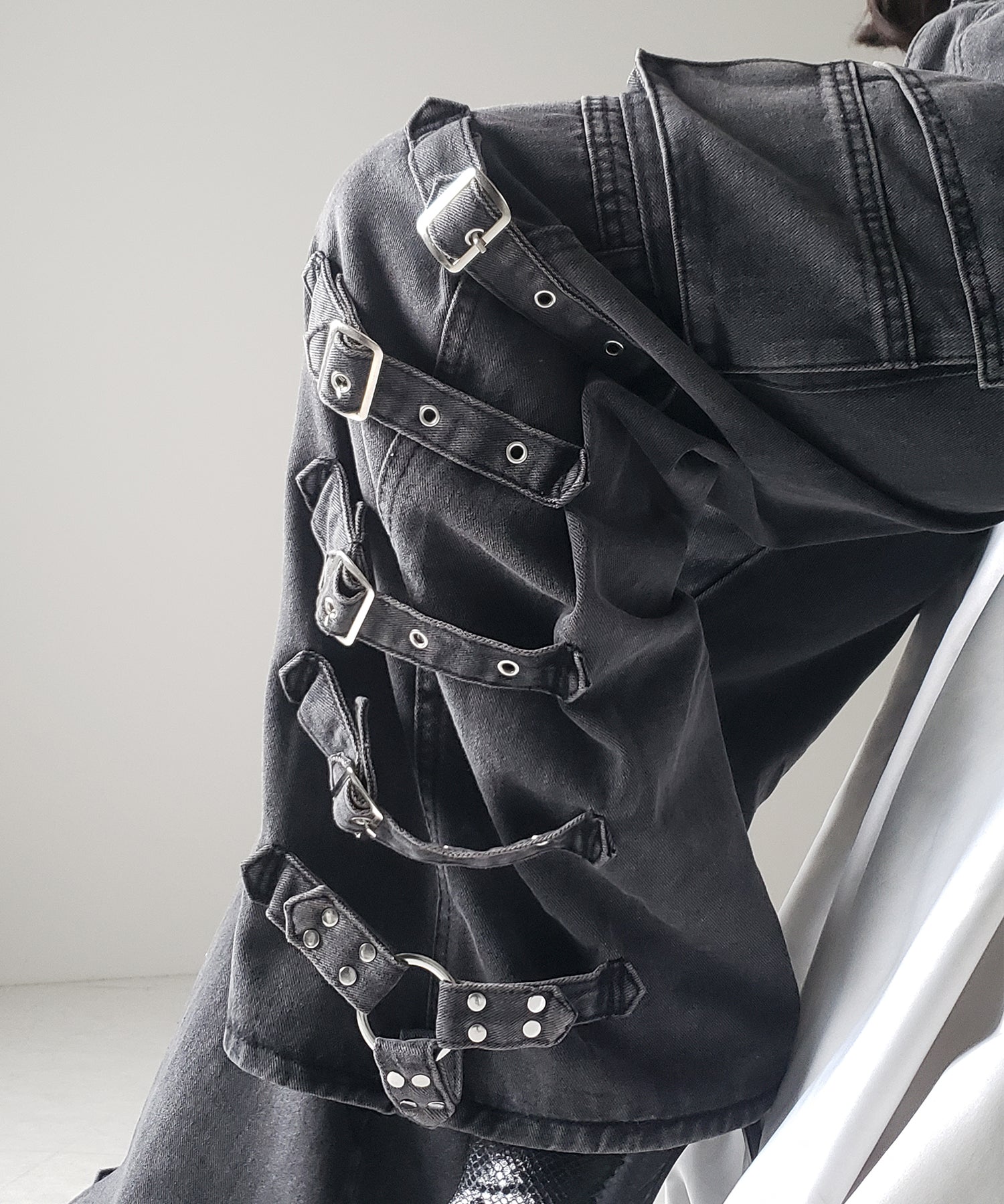 【 4size 】ヴィンテージサイドベルテッドカーゴデニム / vintage side belted cargo denim