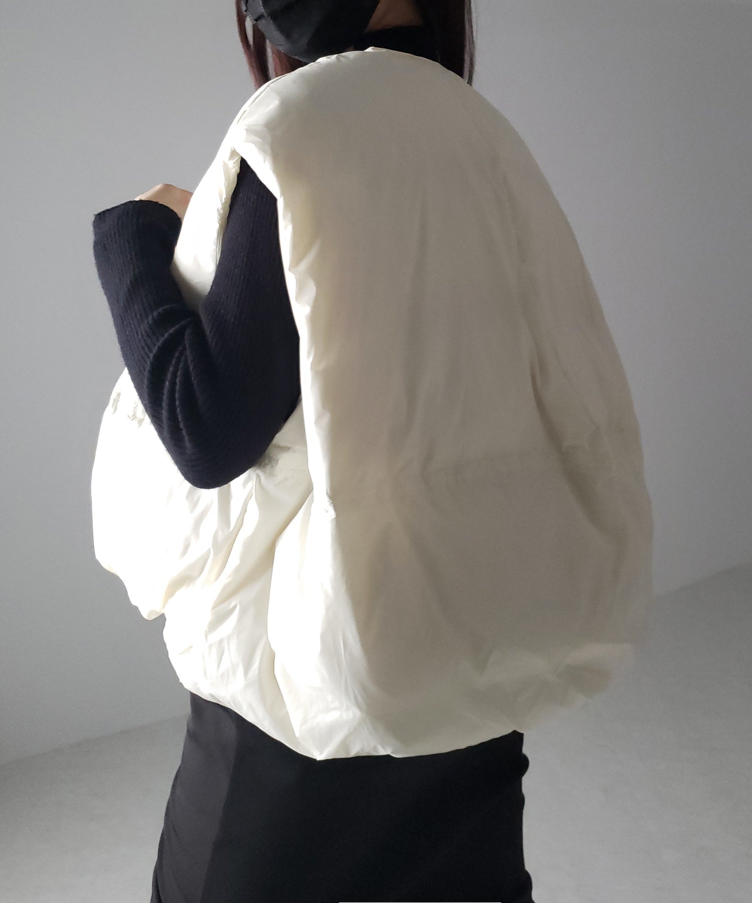 【 3color 】フラッフィーラウンドボリュームダウンベスト
