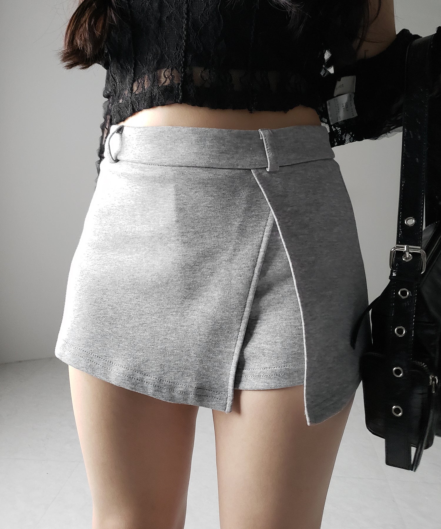 【 2color 】レイヤードマイクロミニスカパン / layered micro mini skirt pants