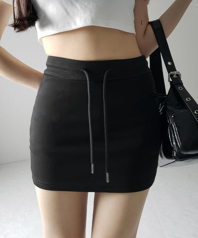 ハイウエストスウェットタイトミニスカート / high waist sweat tight mini skirt