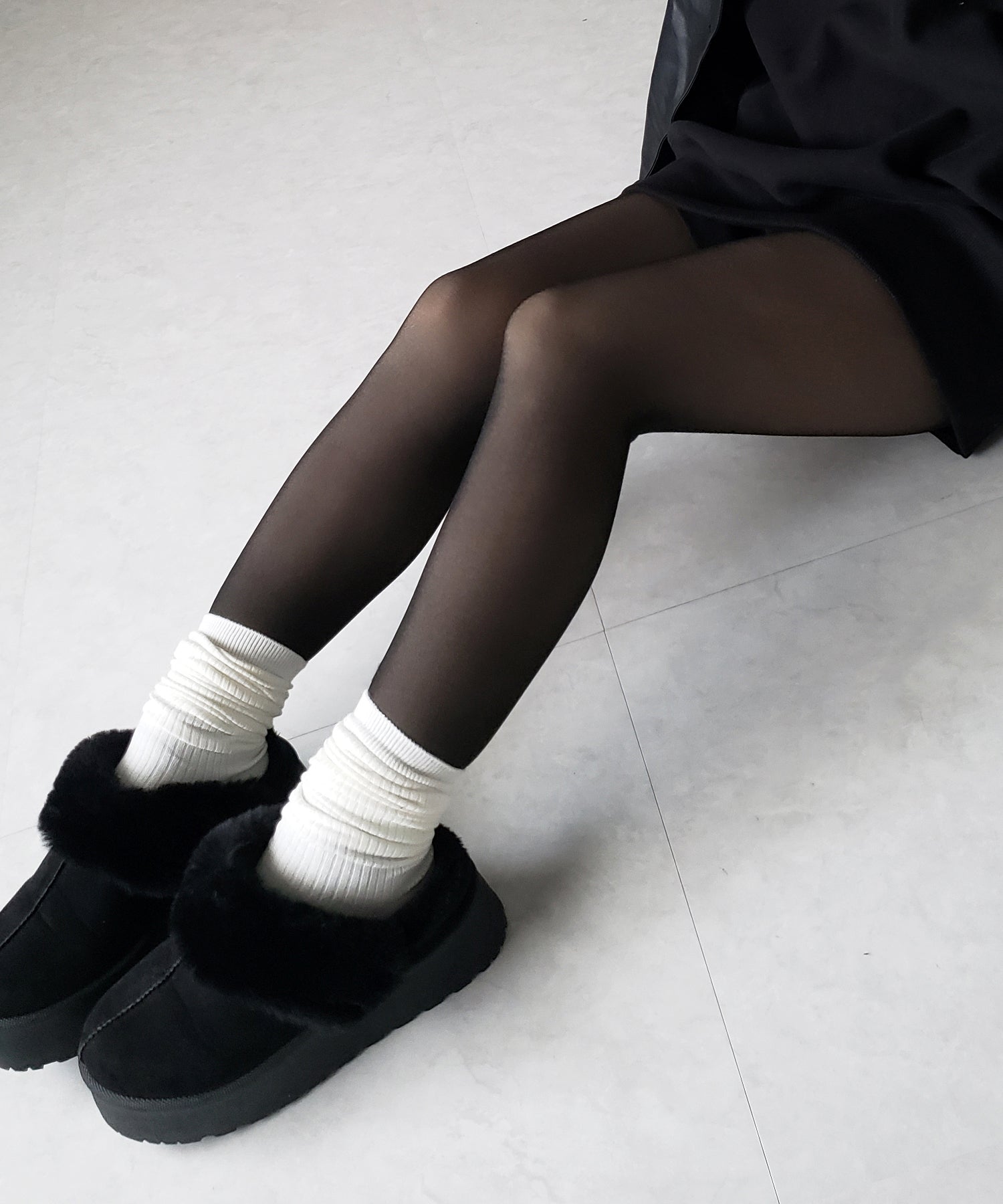 【 220デニール 】あったか裏起毛ストッキングフェイクタイツ