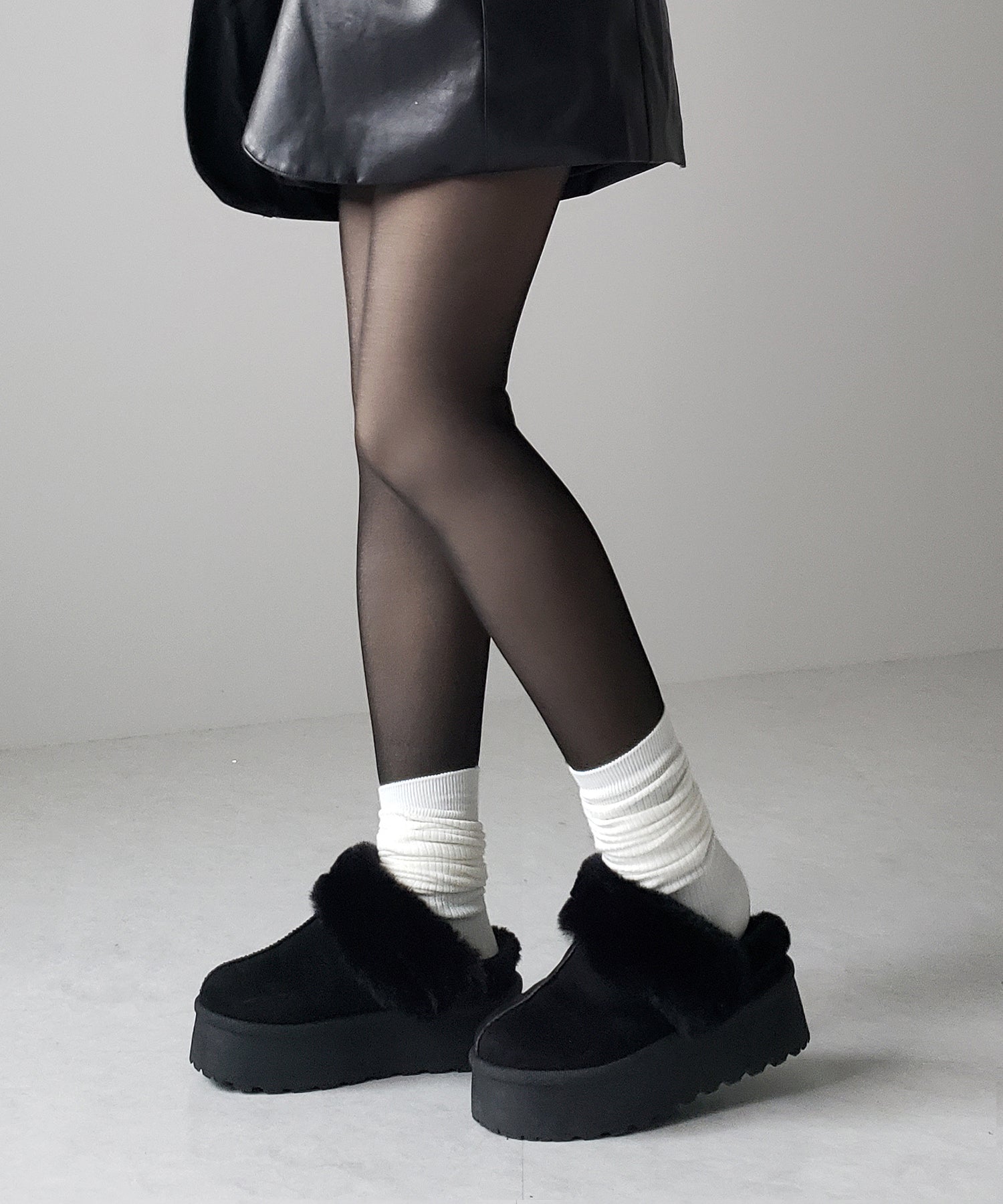 【 220デニール 】あったか裏起毛ストッキングフェイクタイツ