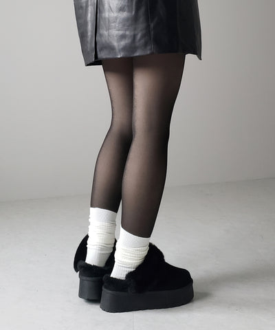 【 220デニール 】あったか裏起毛ストッキングフェイクタイツ