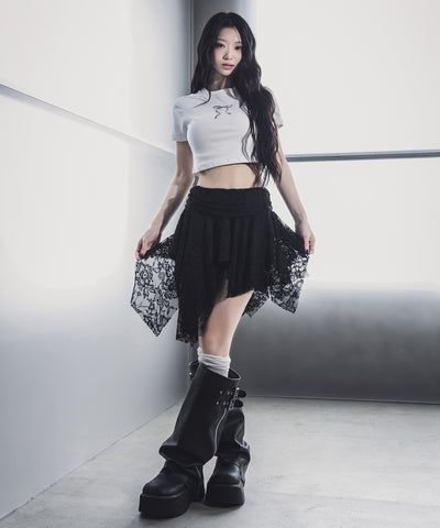ミニリボンショートちびTシャツ /mini ribbon short chibi Tee