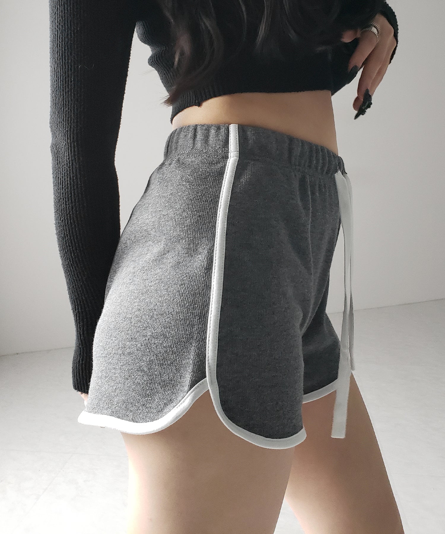 【 3color 】サイドラインパイピングスウェットショートパンツ / sideline piping sweat short pants