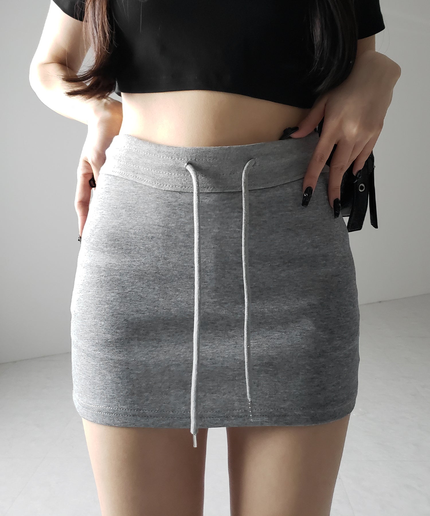 ハイウエストスウェットタイトミニスカート / high waist sweat tight mini skirt
