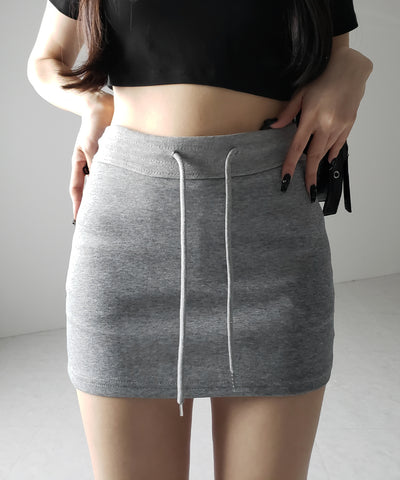 ハイウエストスウェットタイトミニスカート / high waist sweat tight mini skirt