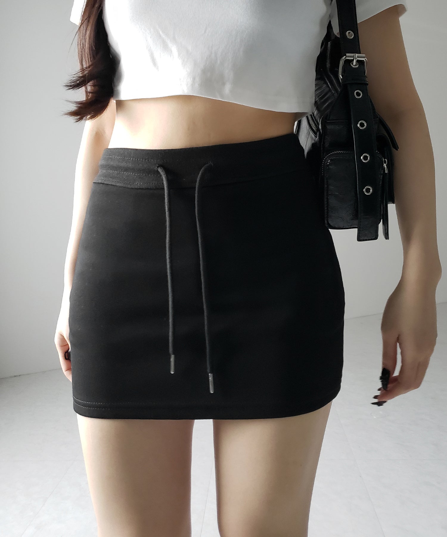 ハイウエストスウェットタイトミニスカート / high waist sweat tight mini skirt