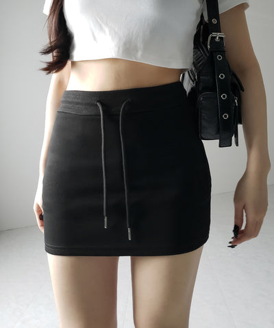 ハイウエストスウェットタイトミニスカート / high waist sweat tight mini skirt