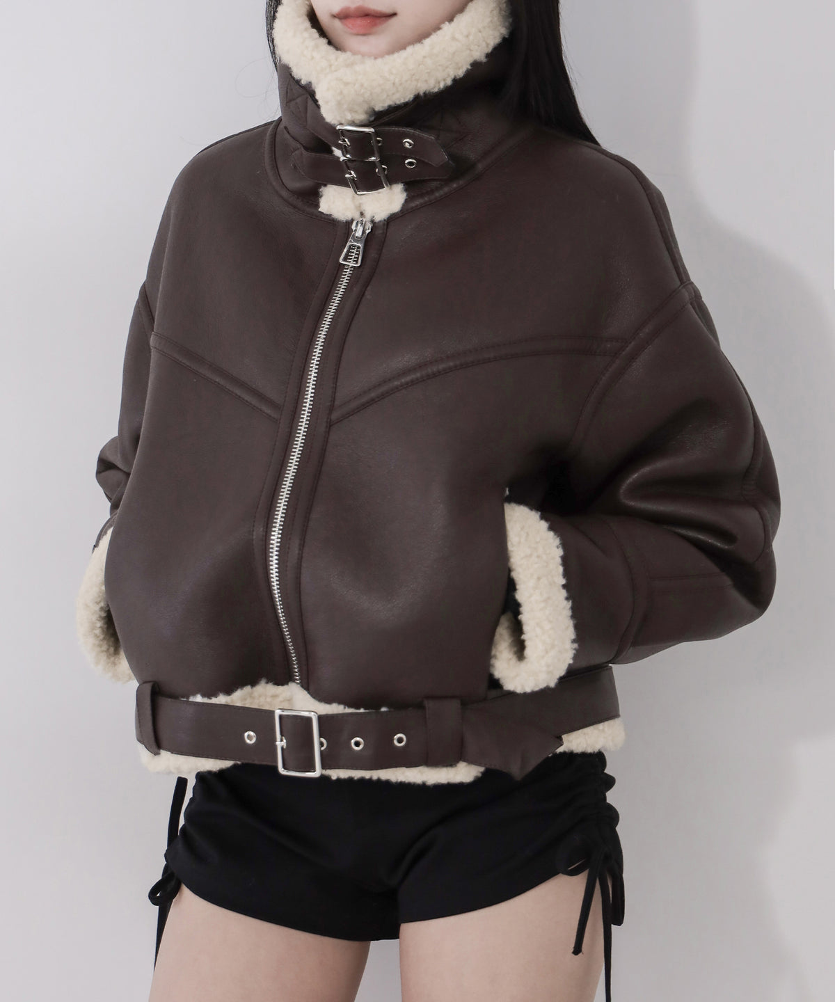 B-3ヴィンテージレザーボアムートンジャケット / B-3 vintage leather boa mouton jacket