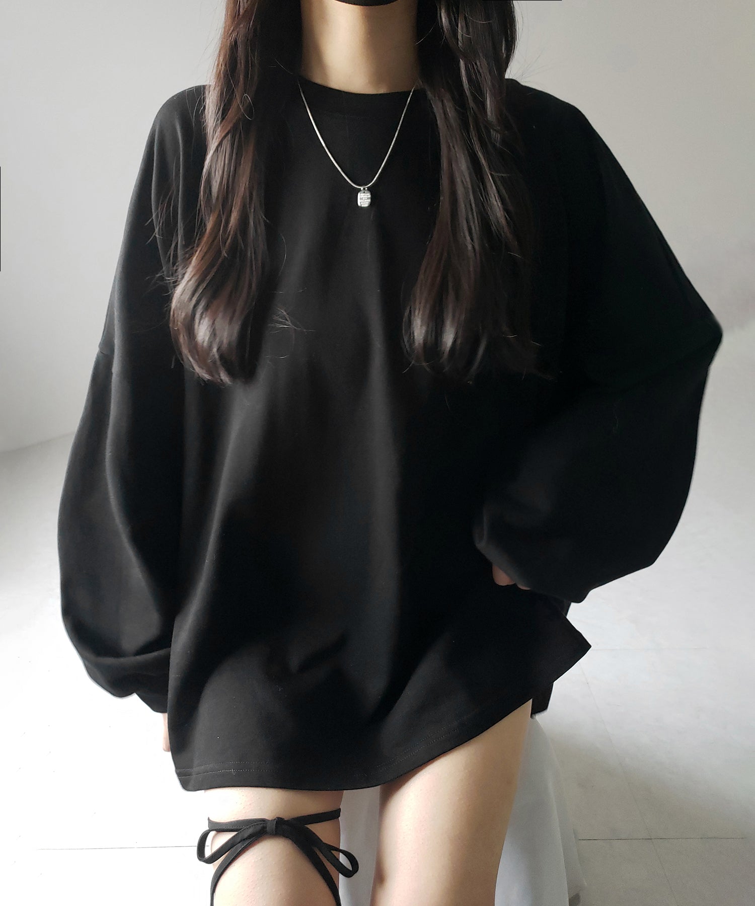 【 3color 】ボリュームスリーブBIGスウェットロンT / big sweat long Tee