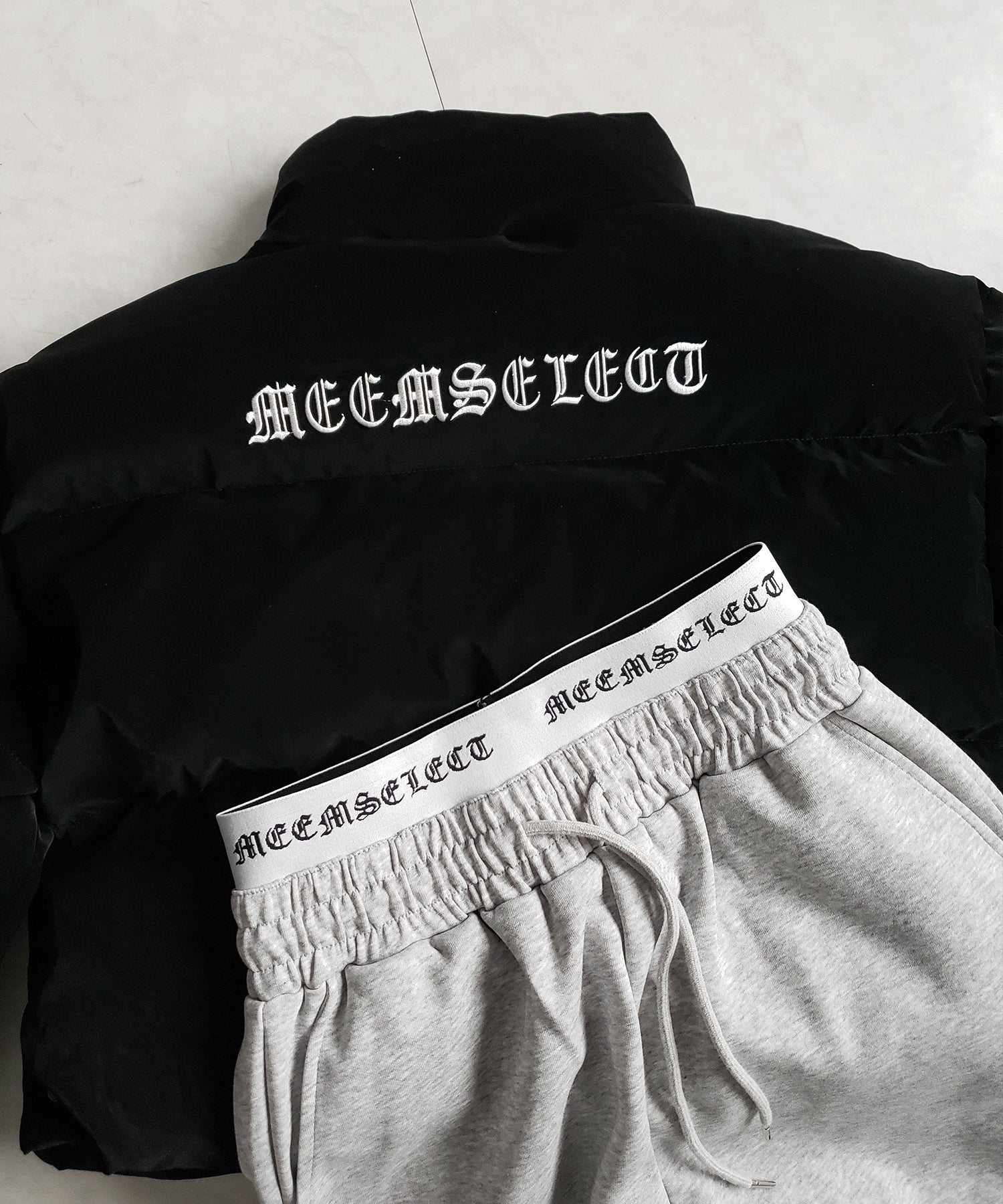 ウエストグランジロゴスウェットワイドパンツ / waist grunge logo sweat wide pants