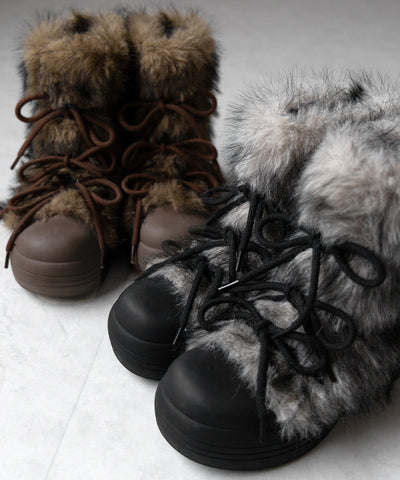 ボリュームフェイクファーブーツ / volume fake fur boots