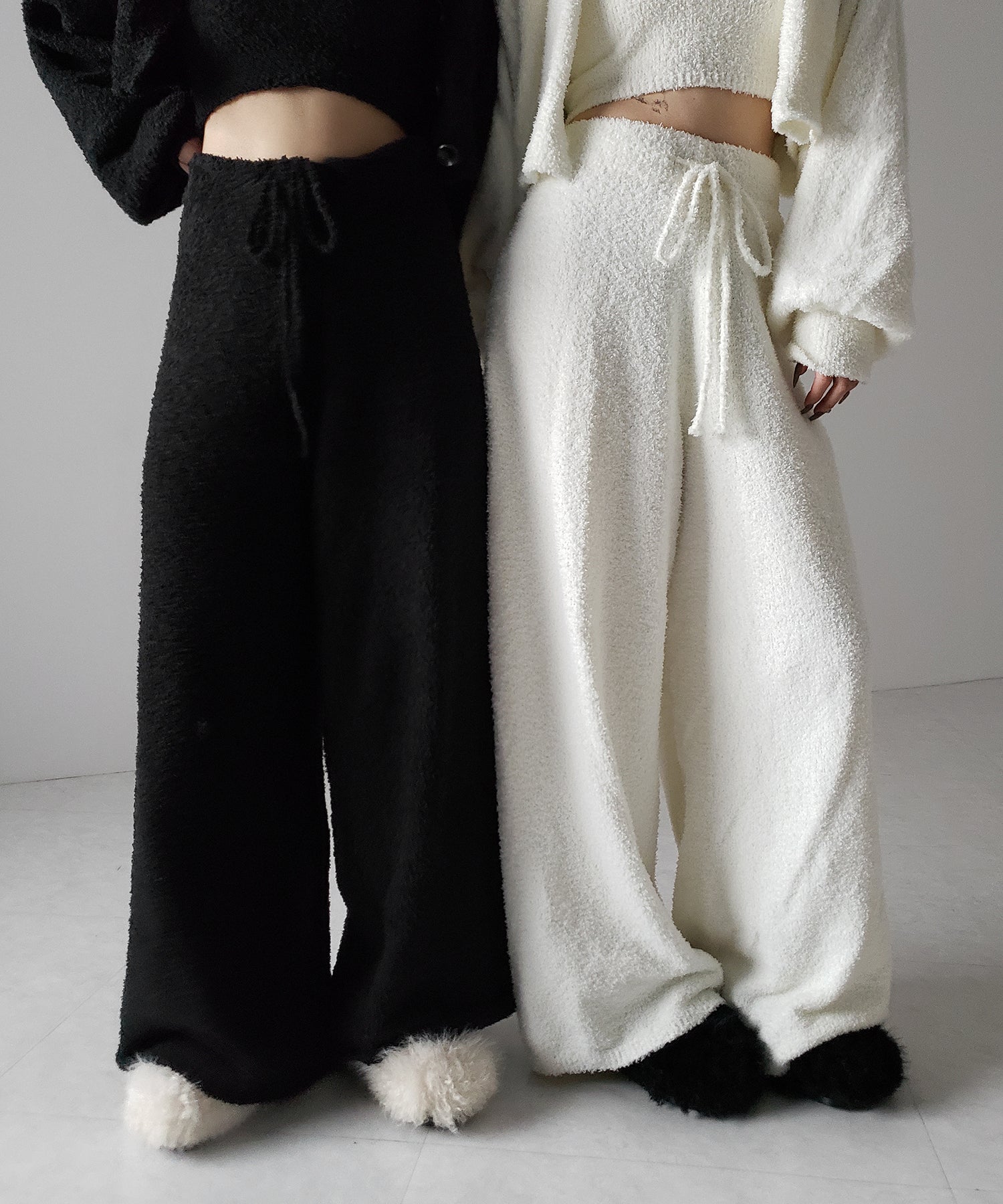 クリンクルフェイクファールームシューズ / crinkle fake fur room shoes